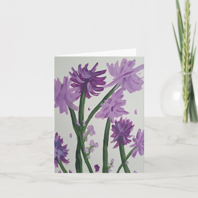 Remerciements Carte de note Lavendar Bell Flowers (Devant)