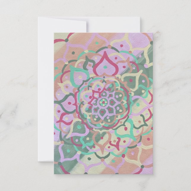 Remerciements Carte de note Mandala (Devant)