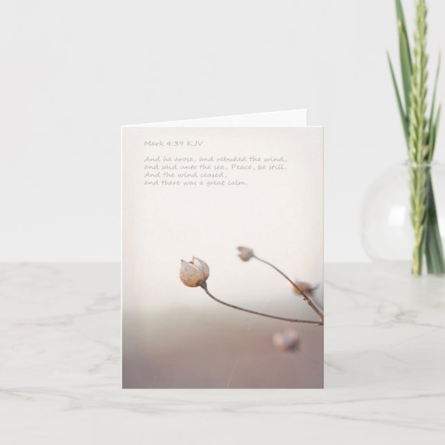 Remerciements Carte de note Peace Be Still (Devant)