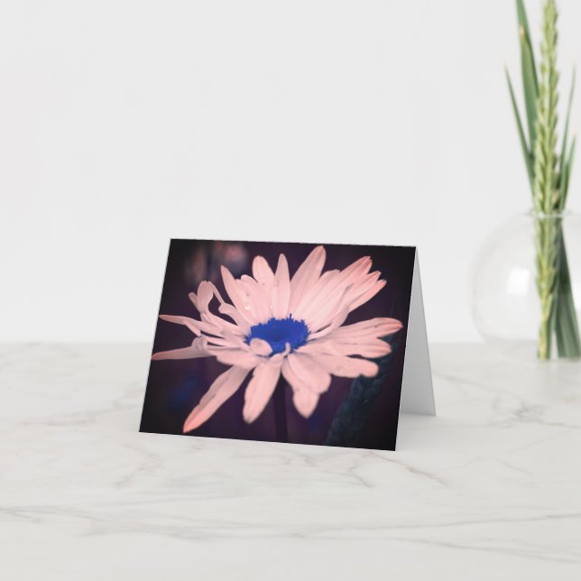 Remerciements Carte de note personnalisable Daisy Blue Center (Devant)