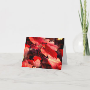 Remerciements Carte de note personnalisable Feuilles d'automne r
