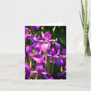 Remerciements Carte de note personnalisable Iris Fleurs à billes