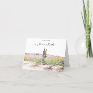Remerciements Carte de note personnalisée Arizona Saguaro Cactus
