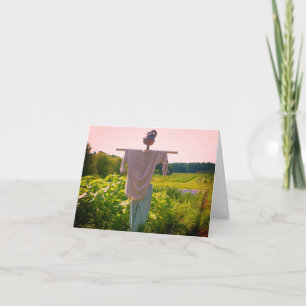Remerciements Carte de note personnalisée Garden Scarecrow