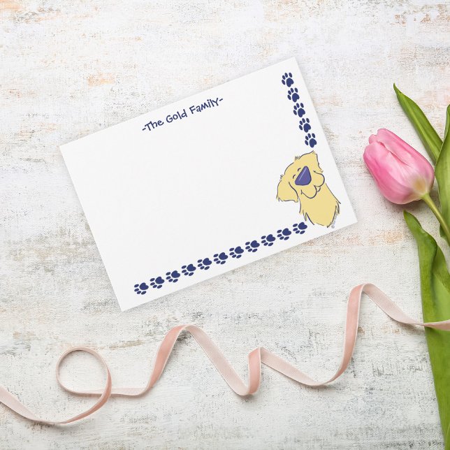 Remerciements Carte de note personnalisée Golden Retriever Thank (Créateur téléchargé)