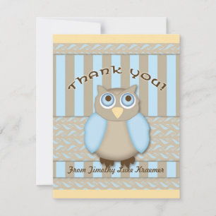 Remerciements Carte de note Petit Hibou
