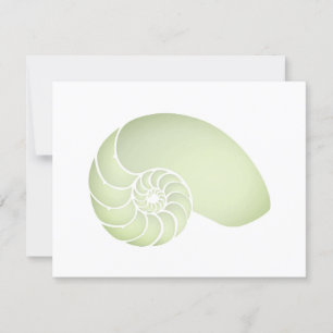 Remerciements Carte de note plat Nautilus vert clair