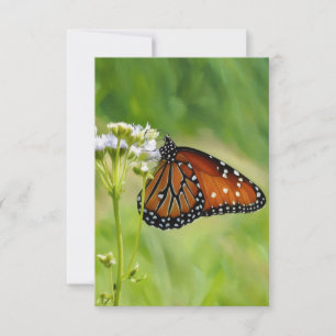 Remerciements Carte de note plat Queen Butterfly Art