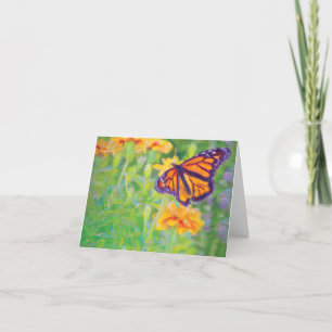 Remerciements Carte de note pliée Monarch Butterfly