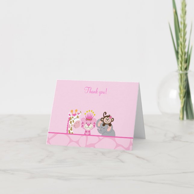 Remerciements Carte de note Queen of the Jungle & Friends (Devant)