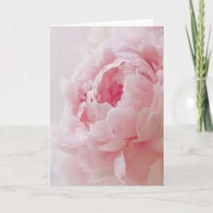 Remerciements Carte de note rose douce de pivoine