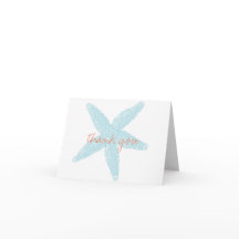 Carte de note Starfish Beach Carte de remerciement