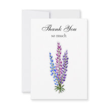 Carte de note sur les lupins