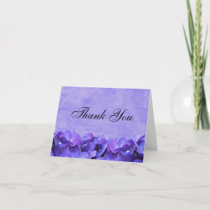 Remerciements Carte de notes de l'Hydrangea violet