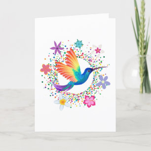 Remerciements Carte de notes en blanc pour les oiseaux et les fl
