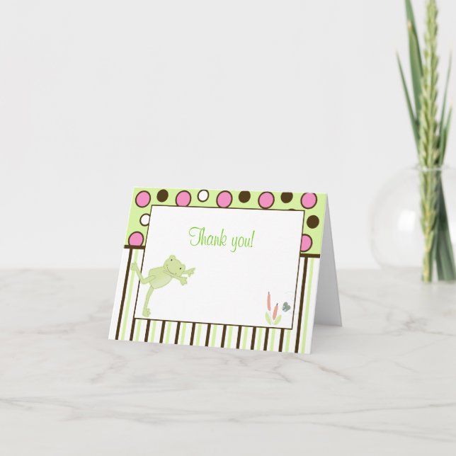 Remerciements Carte de notes tendance Leap Frog Modern Note Merc (Devant)