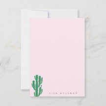 Carte de papier à lettres personnalisée CACTUS