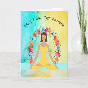 Remerciements Carte de Pâques pour instructeur de Yoga