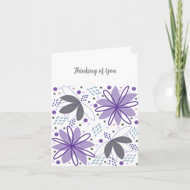 Remerciements Carte de pensée florale abstraite pour vous (Devant)