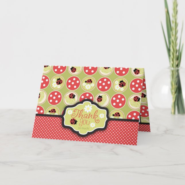 Remerciements Carte de Petite Dame (Devant)