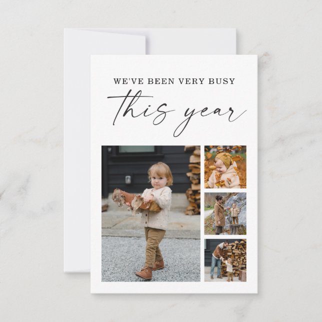 Remerciements Carte de photos minimes de Noël moderne (Devant)