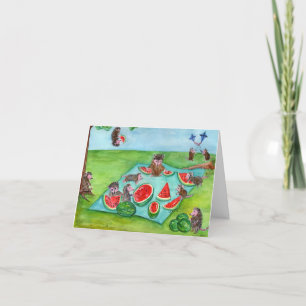 Remerciements Carte de pique-nique d'opossum