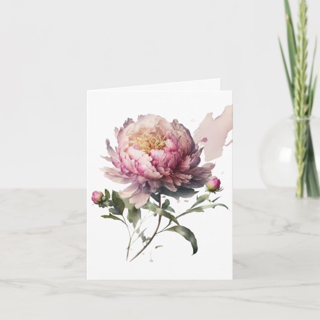 Remerciements Carte de pivoine Blush Bloom (Devant)