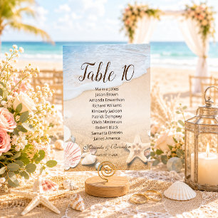 Remerciements Carte de plan de table de mariage tropical sur la