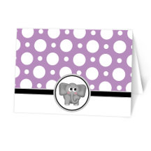 Carte de point Purple Polka personnalisée adorable