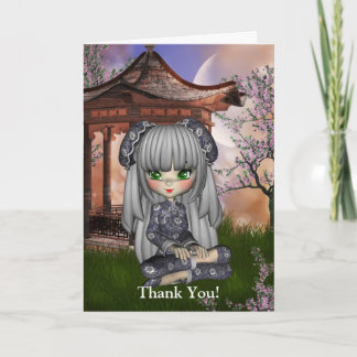 Remerciements Carte de poupée de Kawaii Chine