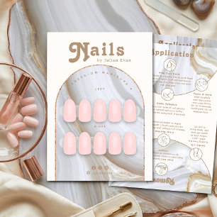 Remerciements Carte de Présentation de Packaging pour Ongles en 