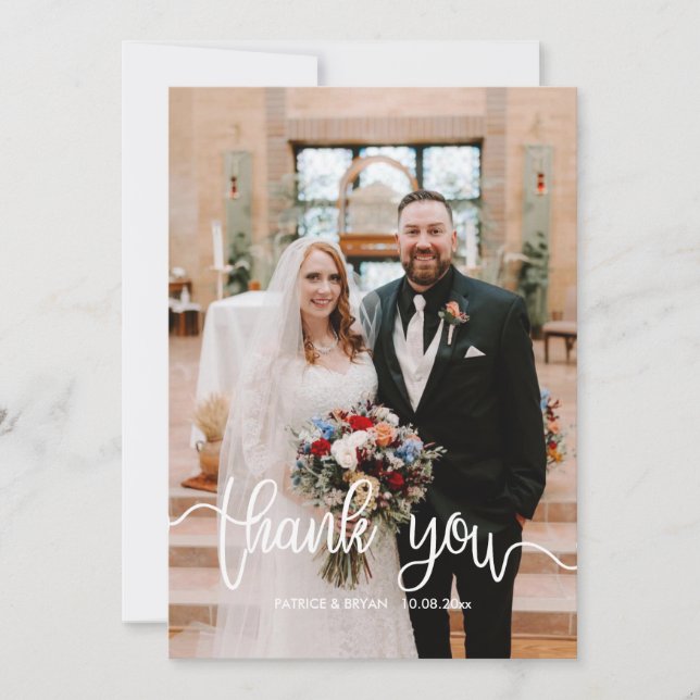 Remerciements Carte de prière de mariage catholique remerciement (Devant)