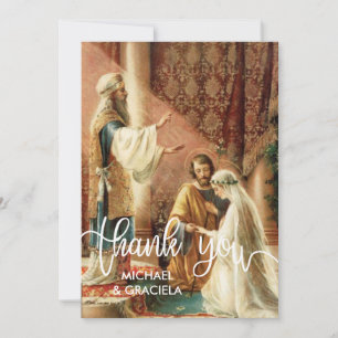 Remerciements Carte de prière de mariage catholique   Superposit