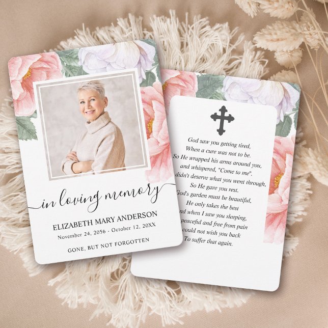 Remerciements Carte de prière funéraire en sympathie de l'aquare (Créateur téléchargé)