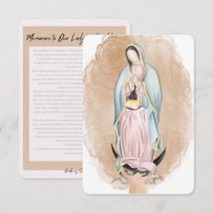 Remerciements Carte de prière Notre-Dame de Guadalupe