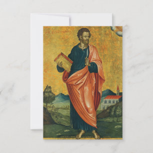 Remerciements Carte de prière orthodoxe Saint Barthélemy