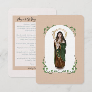 Remerciements Carte de prière St Brigid of Kildare