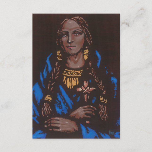 Remerciements Carte de prière St. Kateri Tekakwitha (Devant)