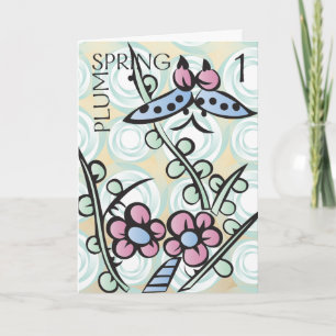 Remerciements Carte de printemps Mah Jongg Seasons