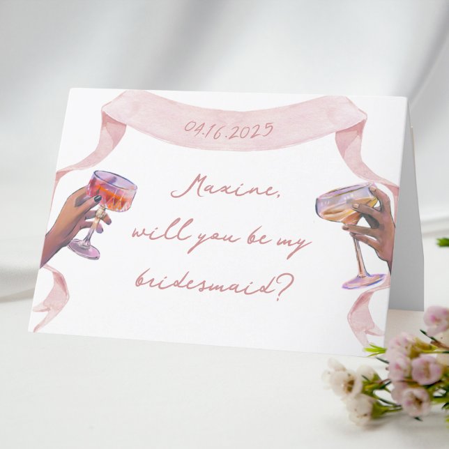 Remerciements Carte de proposition de femme d'accueil personnali (perfect little card to propose to your bridesmaids! )