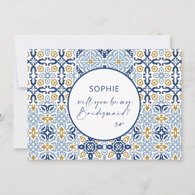 Remerciements Carte de proposition demoiselle d'honneur Amalfi C (Devant)