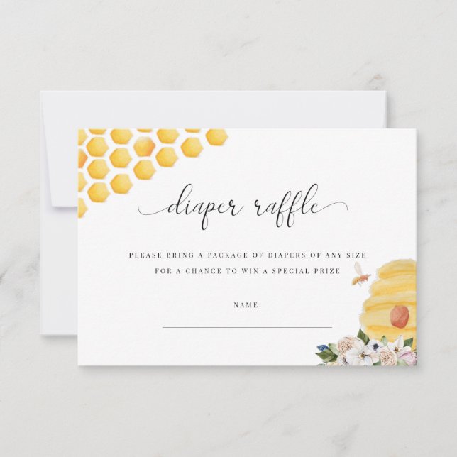 Remerciements Carte de rabat de la couche florale d'abeilles jau (Devant)