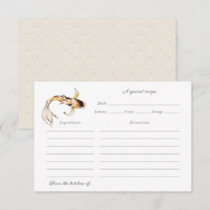 Remerciements carte de recette de poisson koi aquarelle