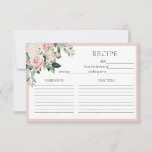 Remerciements Carte de recette florale Rose Poussiéreuse