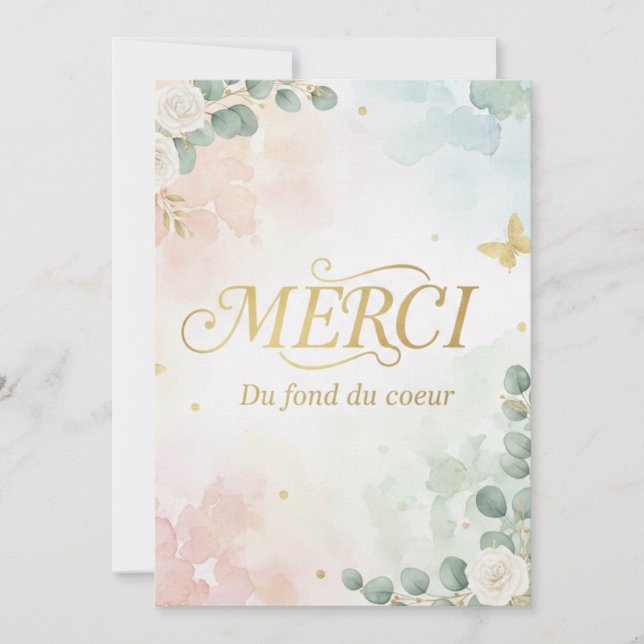 Remerciements carte de remerciement  (Devant)