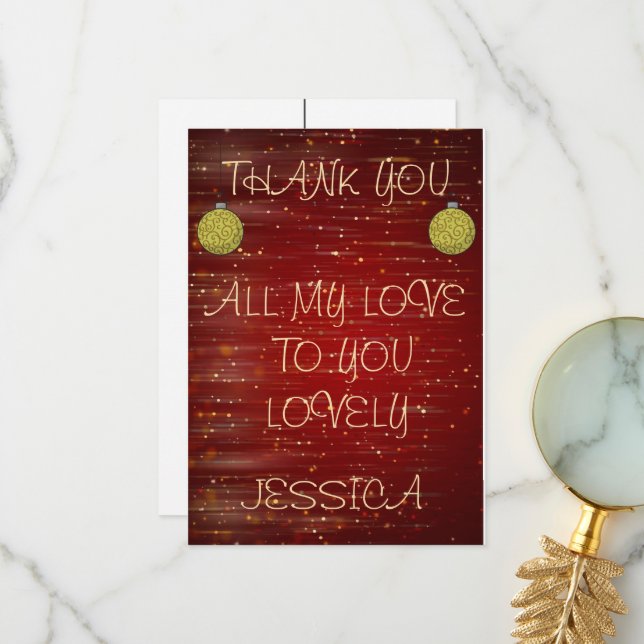 REMERCIEMENTS CARTE DE REMERCIEMENT (Devant/Arrière en situation)