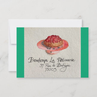 Remerciements Carte de remerciement à la tarte aux fruits