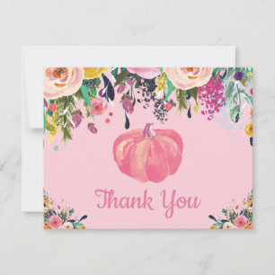 Remerciements Carte de remerciement à l'aquarelle Fleur Pompier