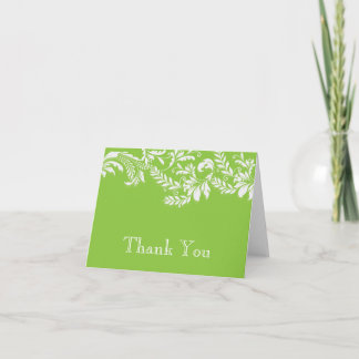 Remerciements Carte de remerciement à motif floral vert moderne