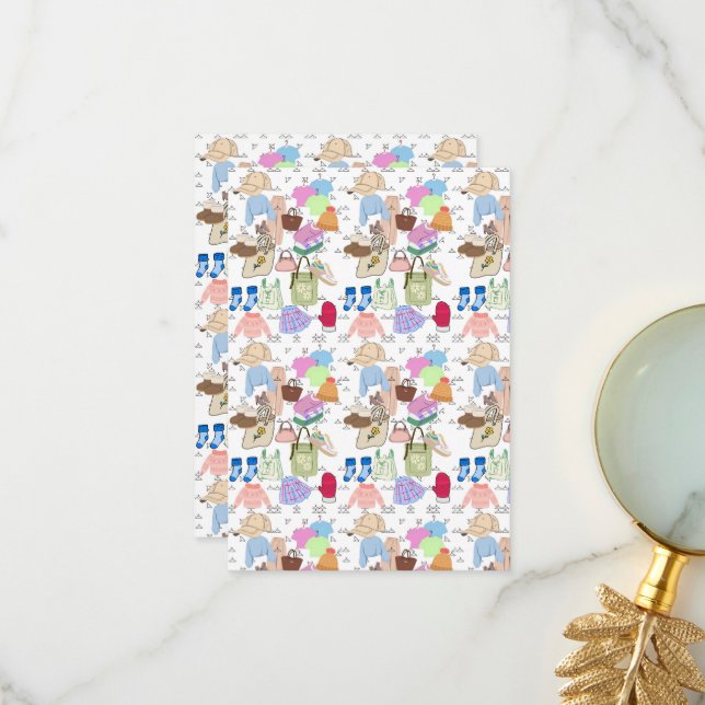 Remerciements Carte de remerciement à plat (Devant/Arrière en situation)